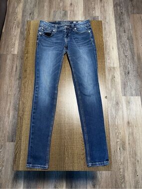 Miss Me Women's Blue Skinny Jeans - Comfortable Stretch Denim